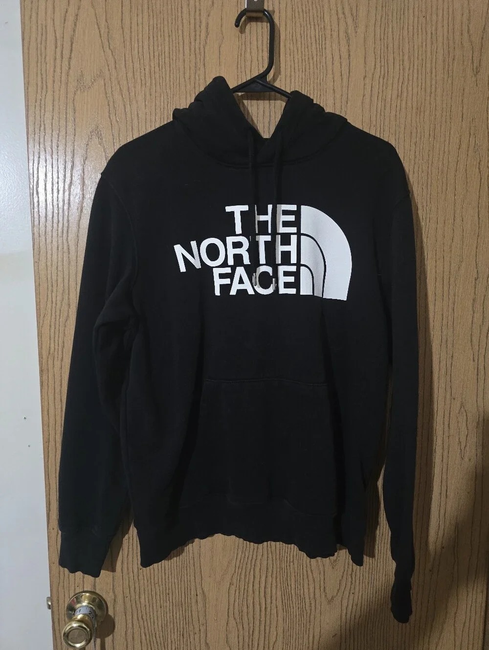 The North Face Black Hoodie with White Logo